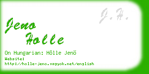 jeno holle business card